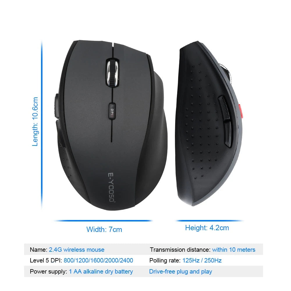 E-Yooso E-1010 Wireless Mouse (Grey)