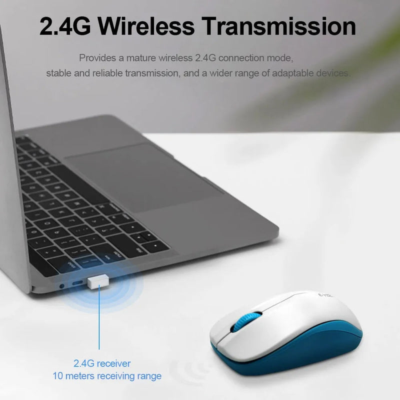 E-Yooso E-1060 Wireless Optical Mouse (White/Red)