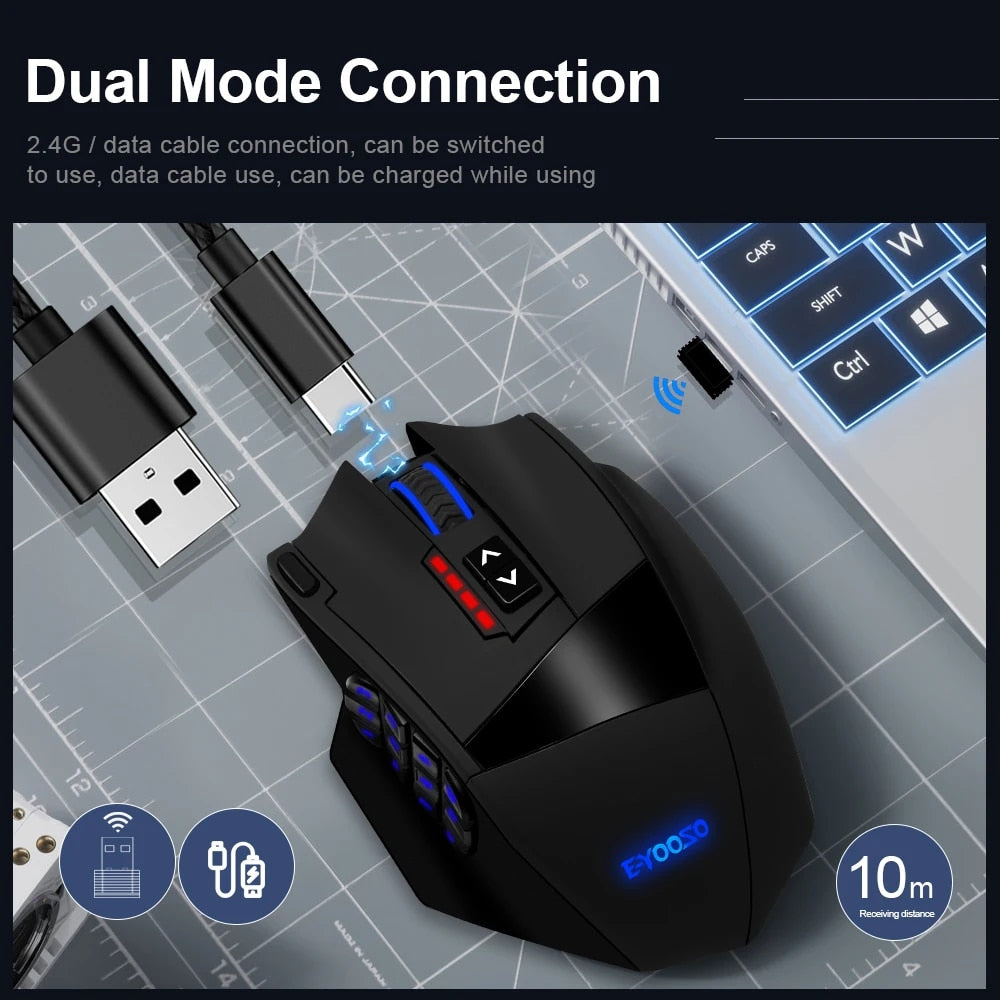 E-YOOSO X-33 RGB Wireless Gaming Mouse (Black)