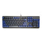 E-Yooso K-600 Ice Blue Single Light 104 Keys Wired Mechanical Keyboard Black (Blue Switch)