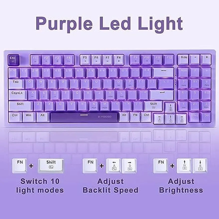 E-Yooso Z-94 Single Light 94-Keys Hot-Swappable Wired Mechanical ...