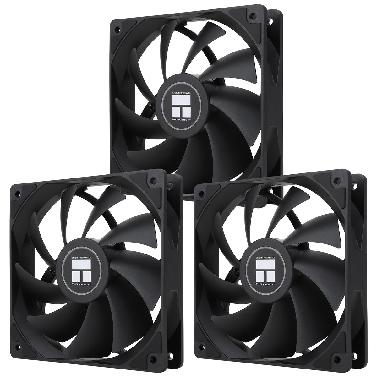 Thermalright TL-C12C 120mm High Performance PWM Case Fan (Black) (3-Pack)
