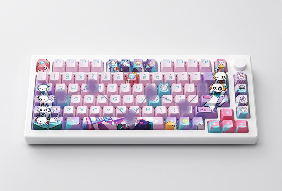Akko 7TH Anniversary MOD007 PC RGB Hot-Swappable Mechanical Keyboard (Akko Cream Yellow Magnetic Switch)