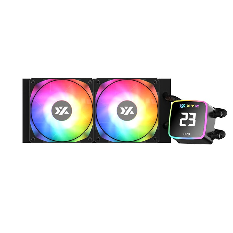 XYZ AquaPulse AIO 240 ARGB Liquid Cooler with Temperature Display