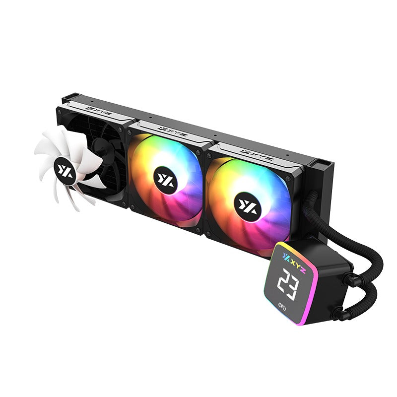 XYZ AquaPulse AIO 360 ARGB Liquid Cooler with Temperature Display