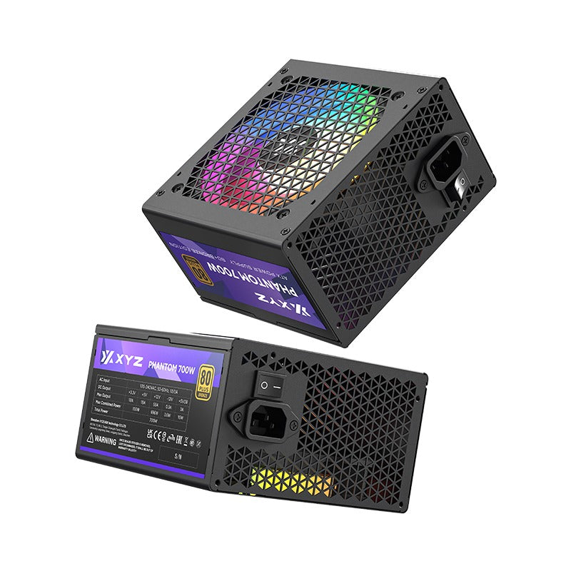 XYZ Phantom 700W ARGB ATX Power Supply 80+ Bronze Edition (Black)