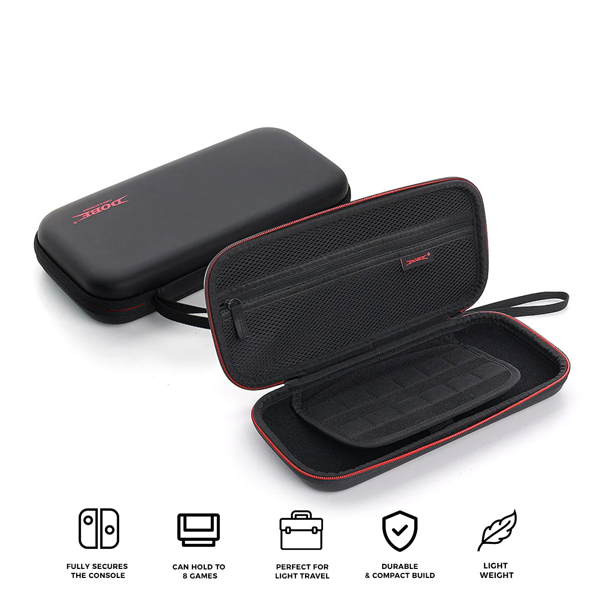 Dobe Eva Storage Case + Game Card Storage 8-Slots for Nintendo Switch 2 (Black) TNS-3173