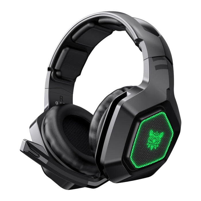 Onikuma K10 2.4G Wireless/Wired Dual Modes Gaming Headset With Green Light (Black) | DataBlitz