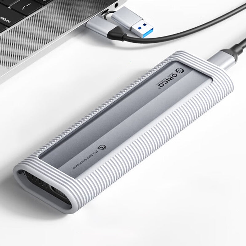 Orico M.2 NVMe SSD Enclosure with Silicone Protective Case (Grey) (AXM2-G2)