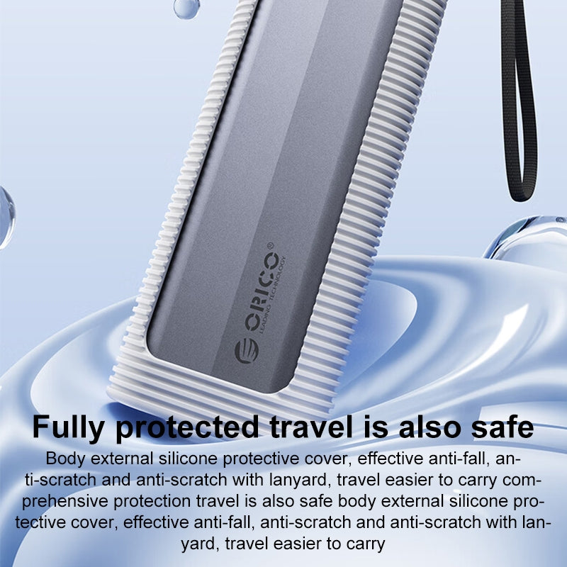 Orico M.2 NVMe SSD Enclosure with Silicone Protective Case (Grey) (AXM2-G2)