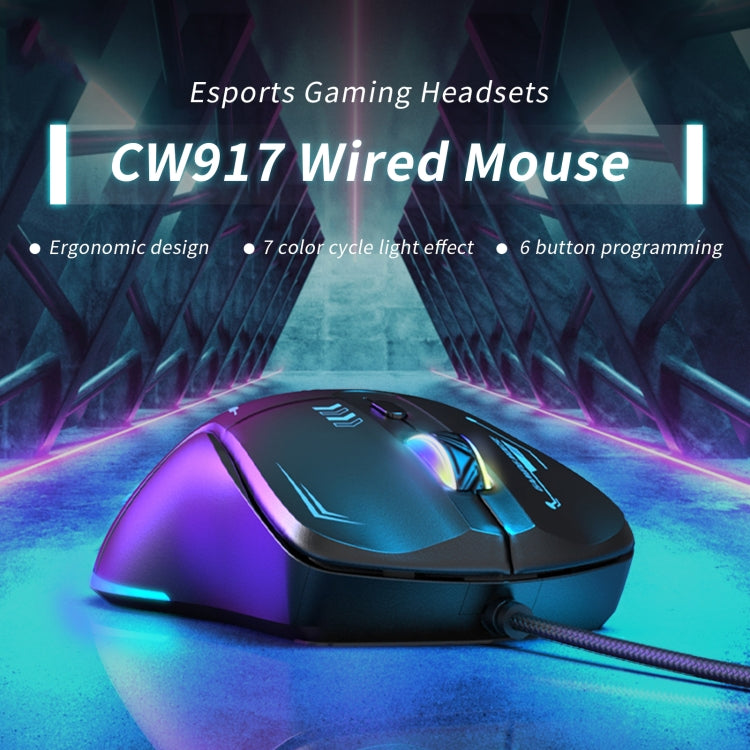 Onikuma CW917 RGB Wired Gaming Mouse (Black)