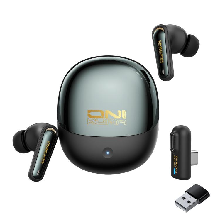 Onikuma TX610 Dual Mode Gaming Earbuds with ANC + ENC (Black)