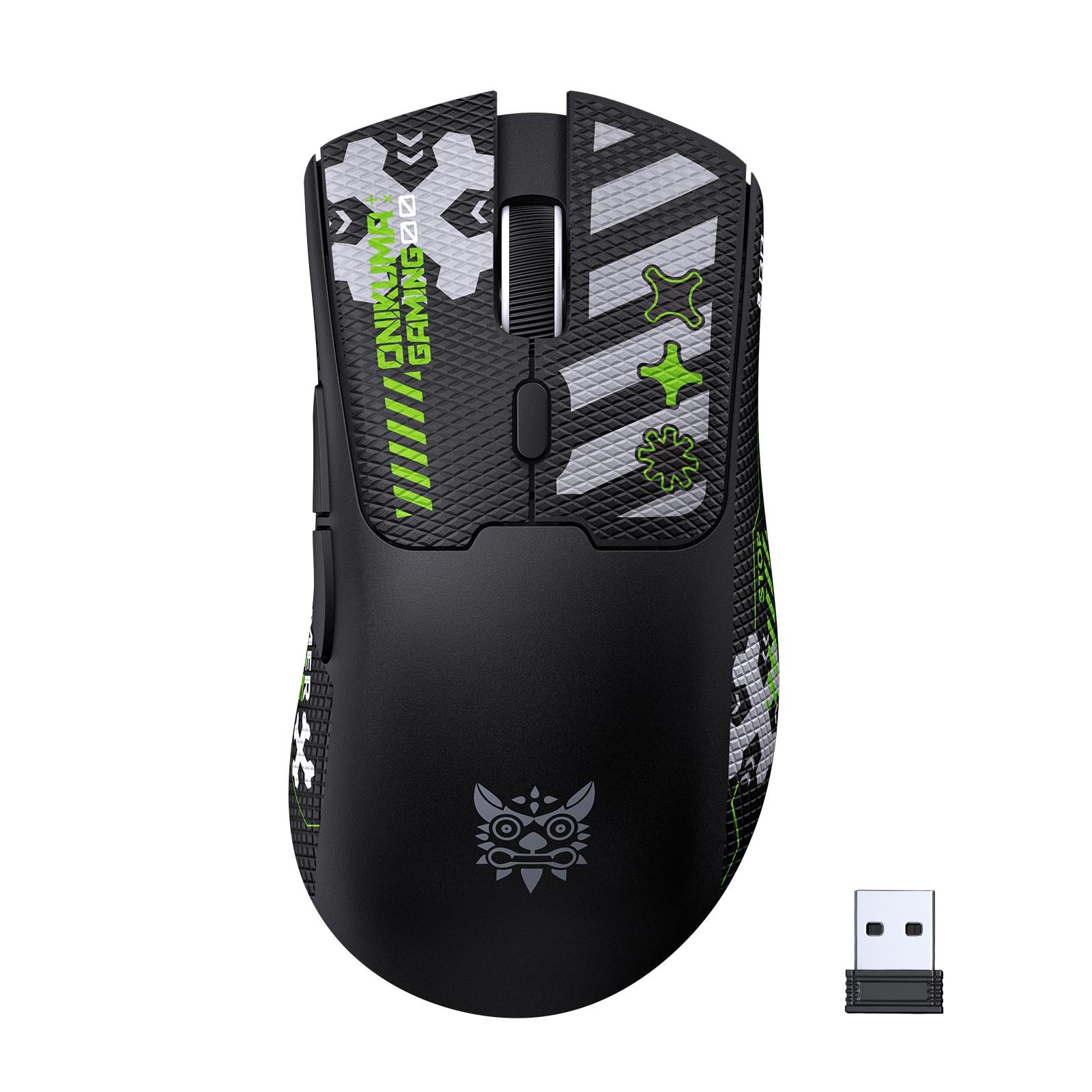 Onikuma DM01 Tri-Mode RGB Wireless Gaming Mouse (Black, White)