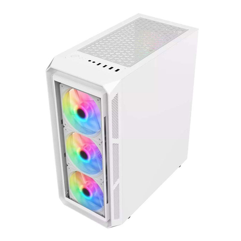 Frontier Trendsonic Hermes HE19A Tempered Glass Panel ATX Gaming Case (White)