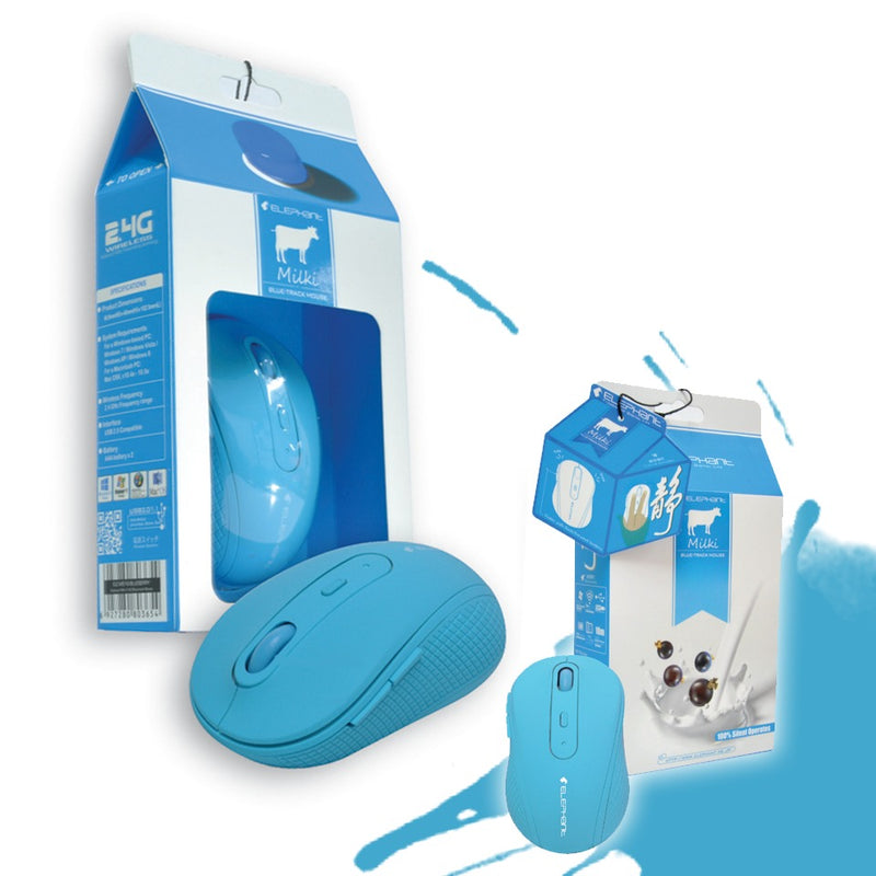 Elephant Milki 2.4G Blue-Track Mouse Skim Milk (ELE-M516)