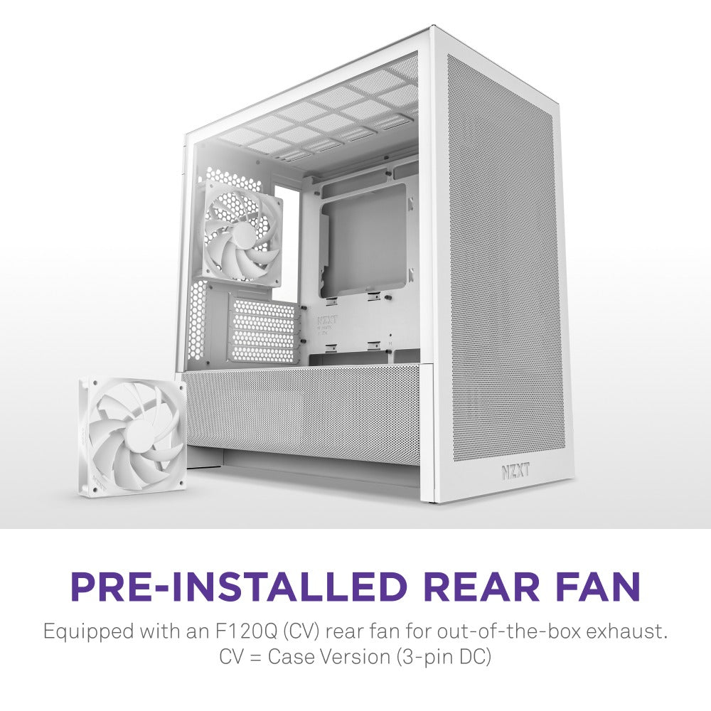 NZXT H3 Flow TG Side Panel Micro-ATX Airflow Case