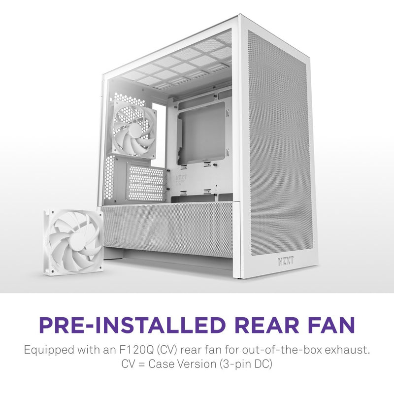 NZXT H3 Flow TG Side Panel Micro-ATX Airflow Case