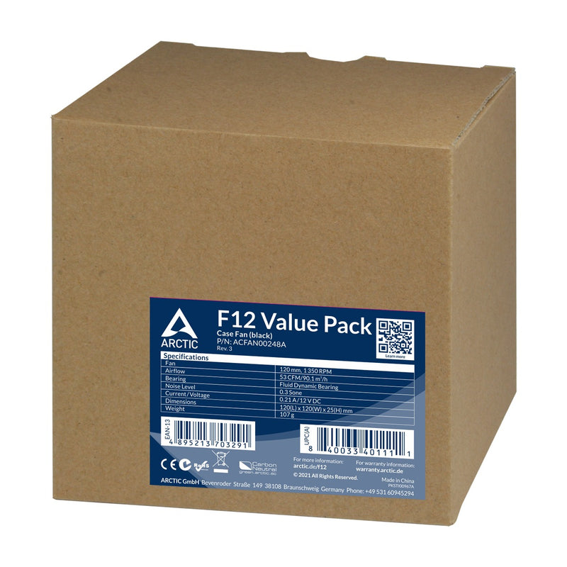 Arctic F12 120mm 5 Pack Fan