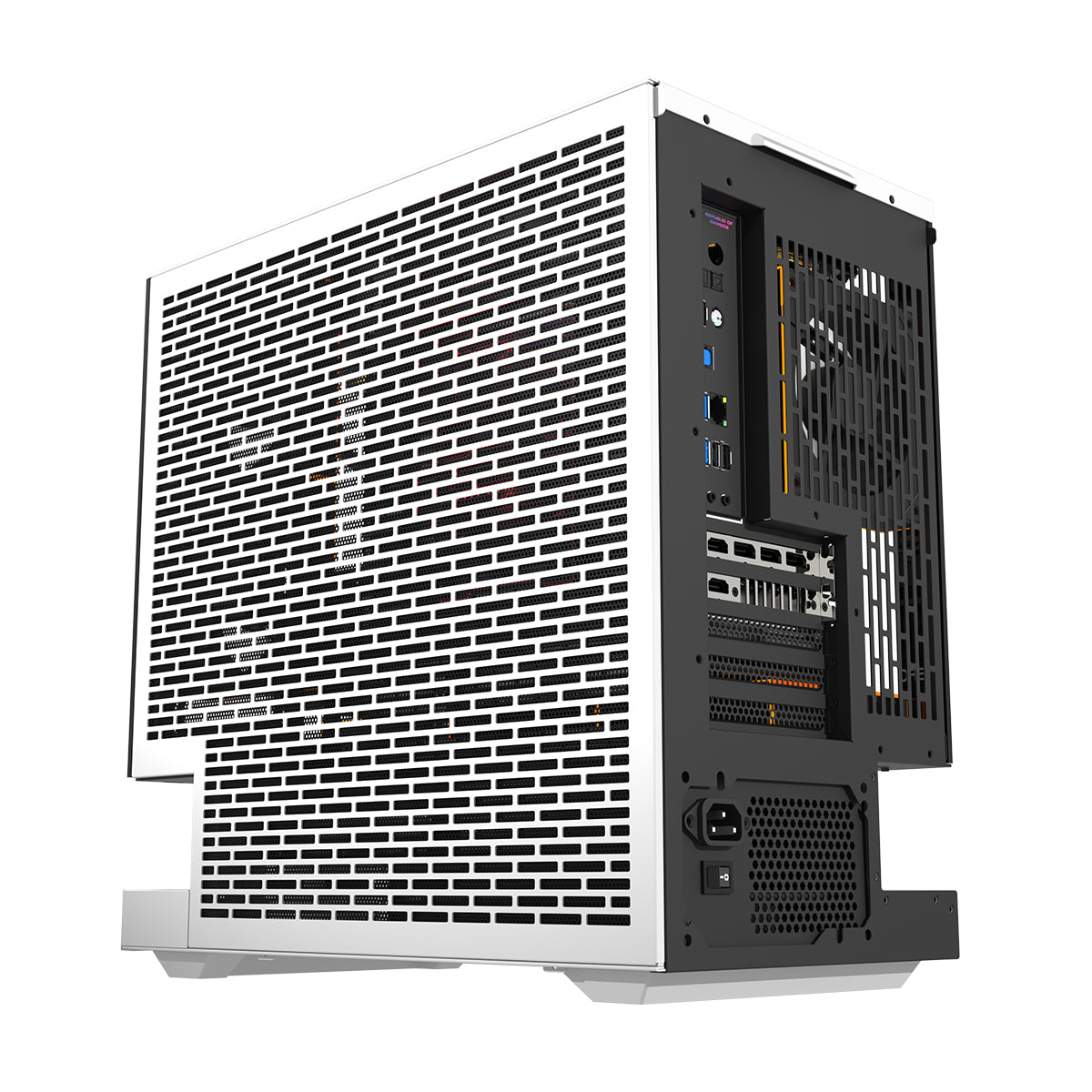 DarkFlash Floatron F1 B&W Combo M-ATX PC Case Tempered Glass Panel