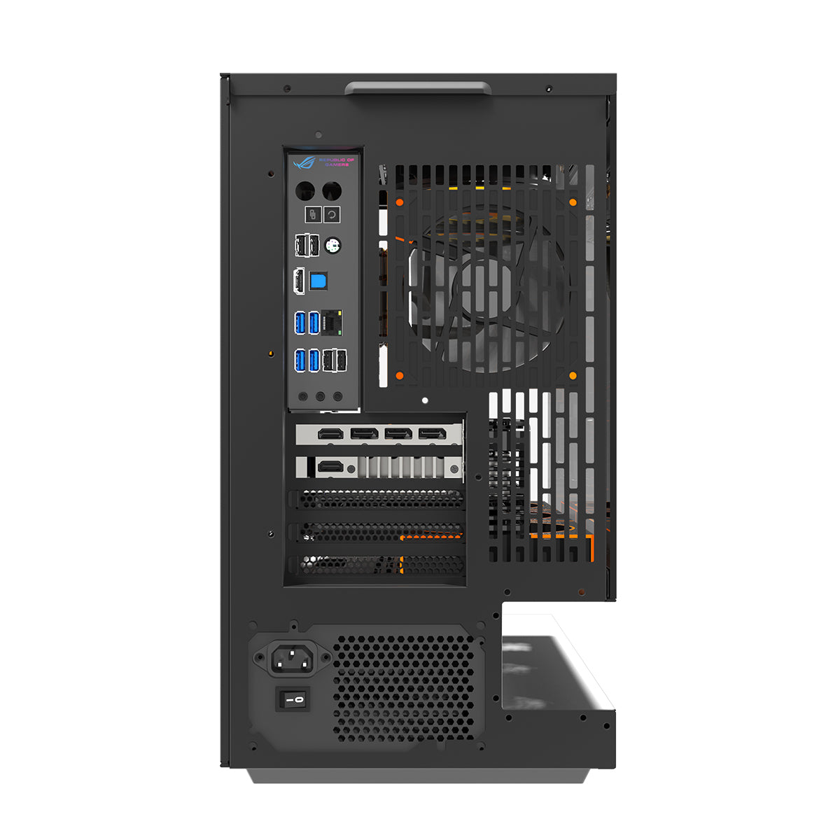 DarkFlash Floatron F1 B&W Combo M-ATX PC Case Tempered Glass Panel