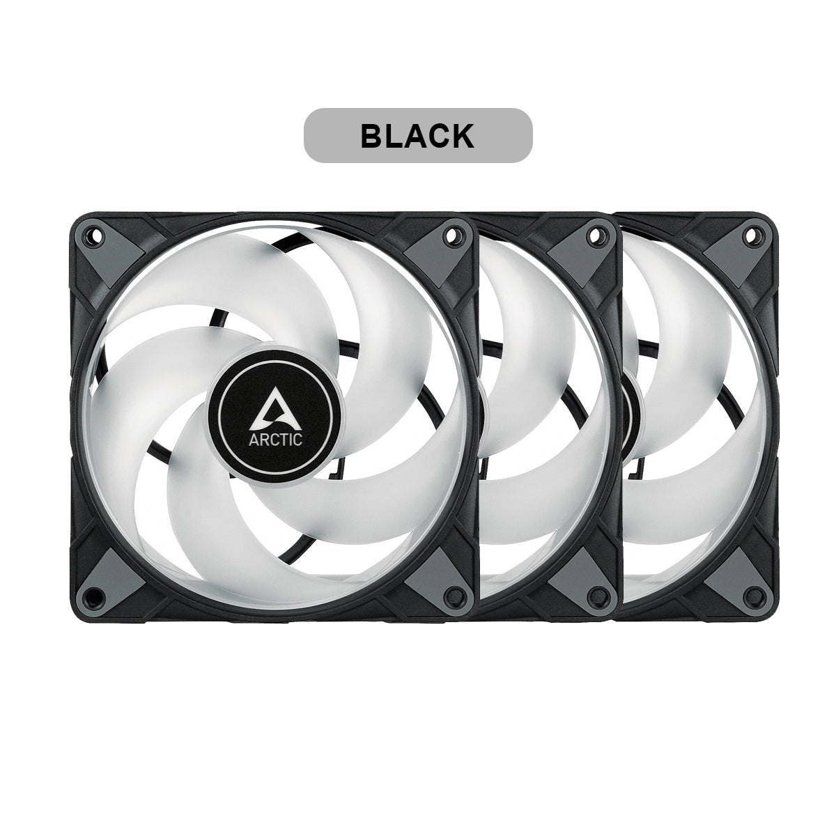 Arctic P14 PWM PST A-RGB Semi-Passive 140mm 3-Pack Fan (Black) (ACFAN00257A)