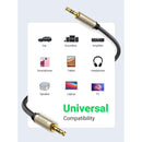 UGreen 3.5MM Male To Male Braid Cable - 2M (Gold) (AV125/10604)