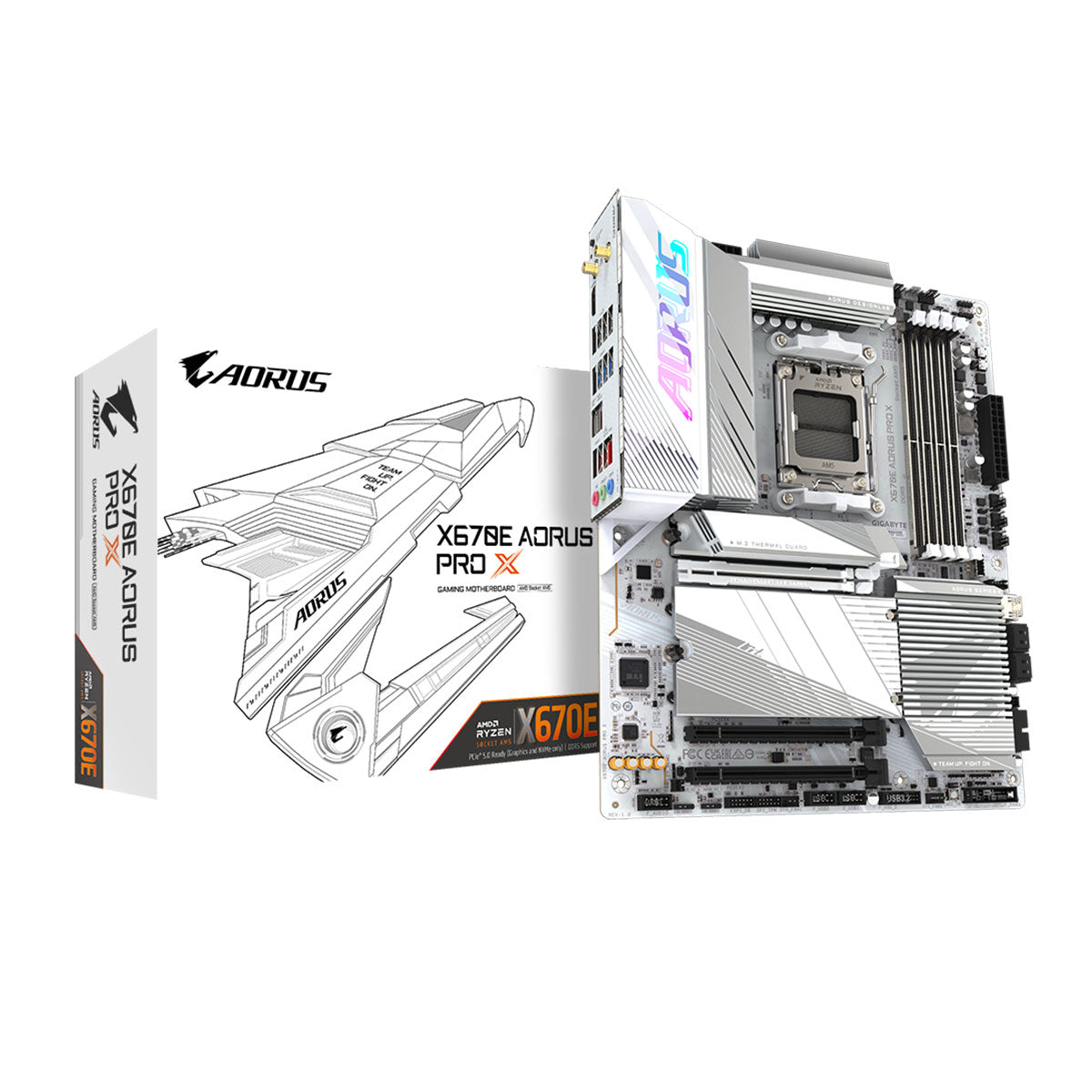 Gigabyte Aorus AMD X670E PRO X AM5 DDR5 Gaming Motherboard