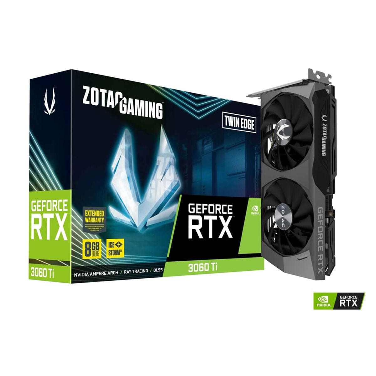 Zotac Gaming Geforce RTX 3060 Ti Twin EDGE LHR 8GB GDDR6 Graphics Card (ZT-A30610E-10MLHR)