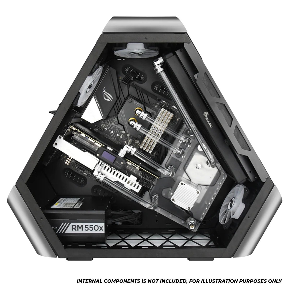 Jonsbo TR03-A Aluminum Panel ATX Equilateral Triangle Computer Case (Silver)