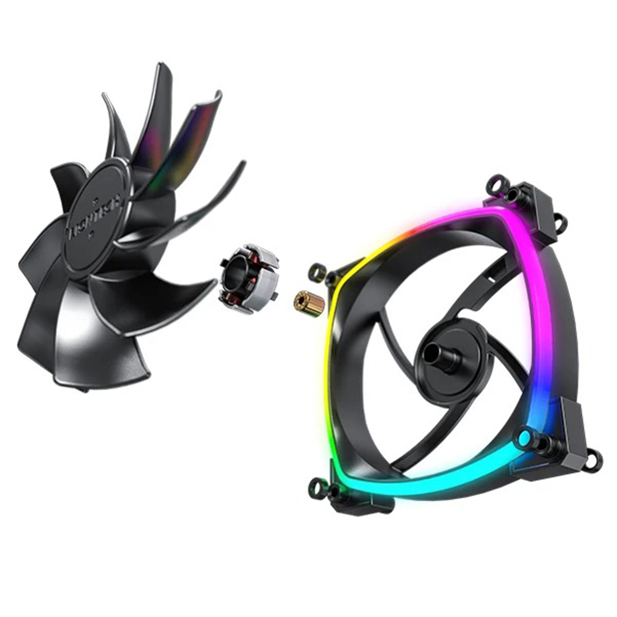 Montech RX120 PWM 120mm ARGB Reverse Single Fan Kit (Black, White)