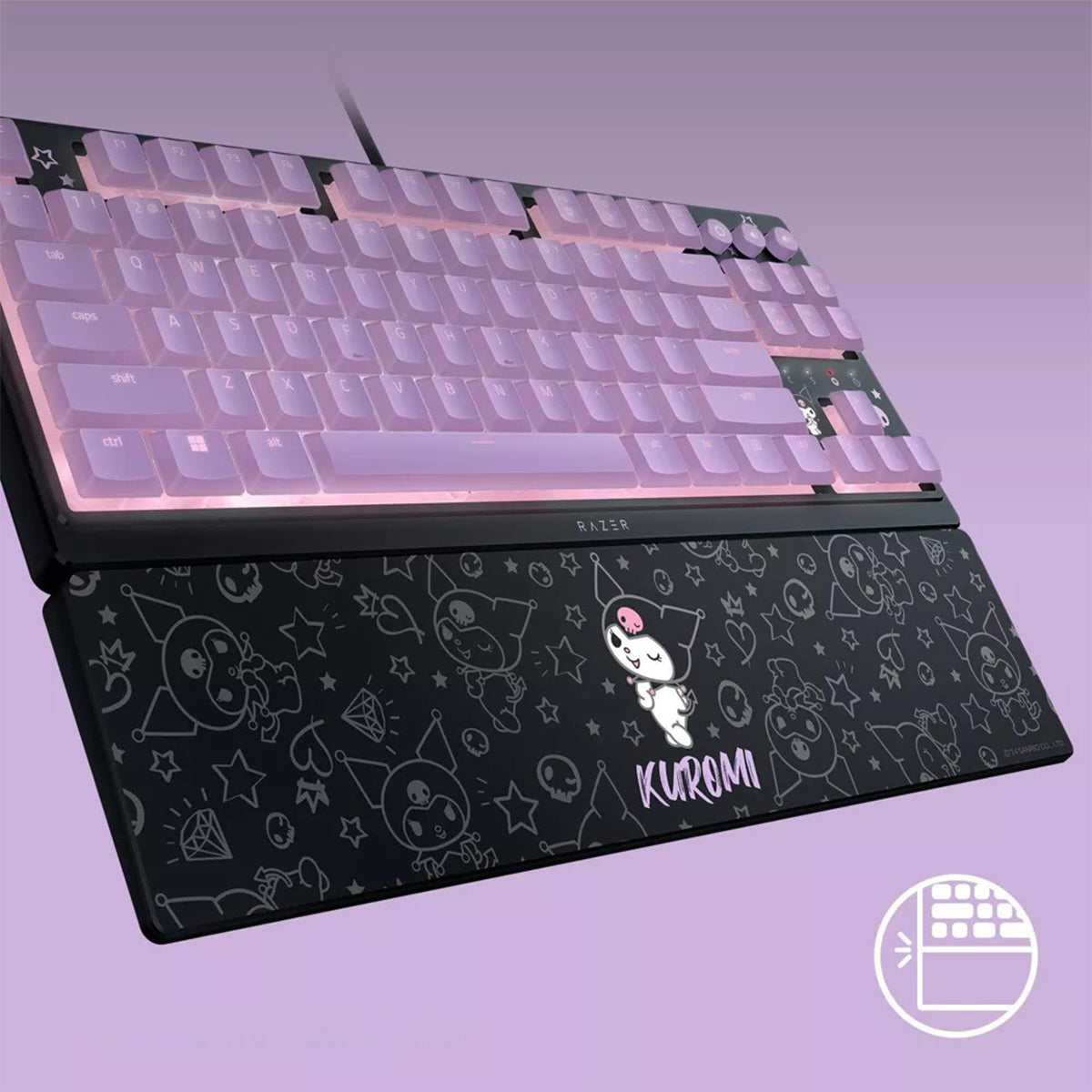 Razer Ornata V3 Tenkeyless Compact Low Profile Gaming Keyboard (Kuromi Edition)