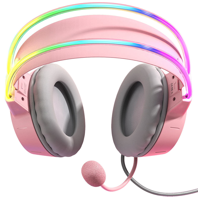 Onikuma X15 Pro Gaming Headset with Noise Cancellation Microphone (Pink)