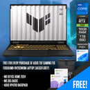 Asus TUF Gaming F16 FX608JMR-RV203WSM Laptop (Jaeger Grey) | 16" FHD+ (1920x1200) 165Hz IPS | Core i7-14650HX | 16GB RAM | 1TB SSD | RTX 5060 8GB | Windows 11 Home | MS Office Home 2024 + MS 365 Basic + Asus VP4700 Backpack