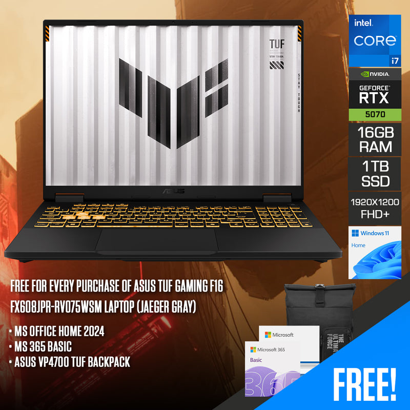 Asus TUF Gaming F16 FX608JPR-RV075WSM Laptop (Jaeger Gray)