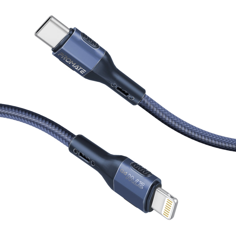 Promate FletchLink-Ci Tough-Built 27W Power Delivery 120cm USB-C to Lightning Cable