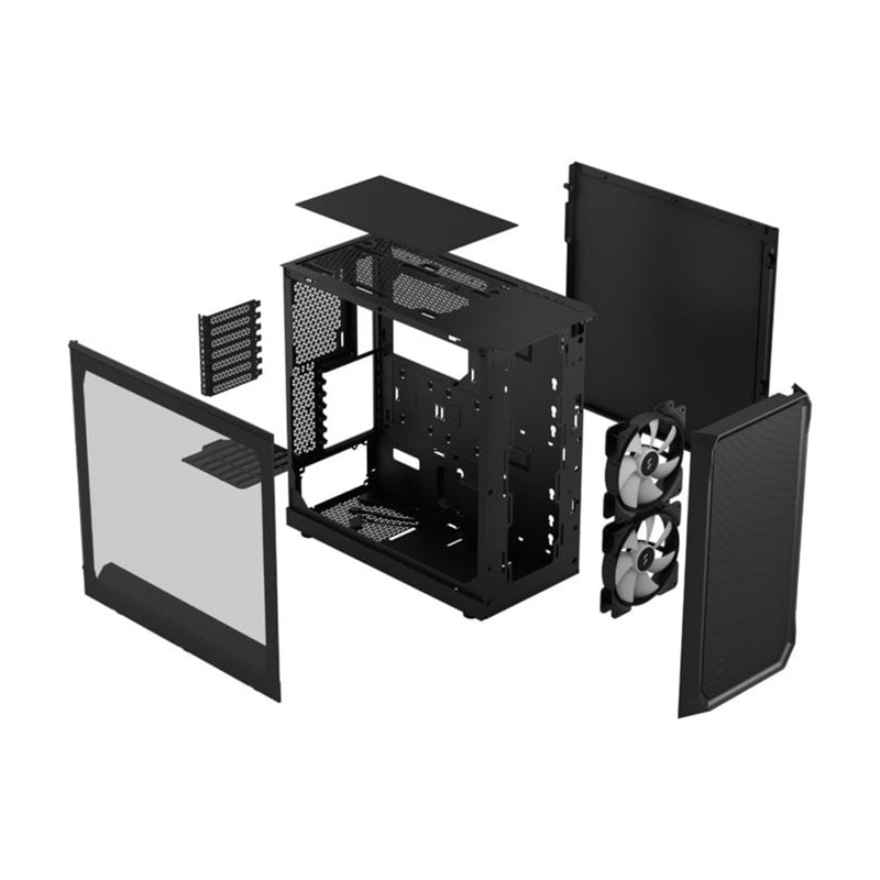 Fractal Design Focus 2 Computer Case (RGB Black TG Clear Tint) (FD-C-FOC2A-03)