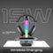 Promate FortX Multifunctional RGB Headset Stand with 15W Wireless Charger & USB Hub