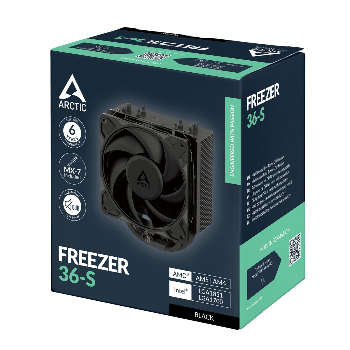 Arctic Freezer 36-S Multi-Compatible Tower CPU Air Cooler - Black (ACFRE00196A)