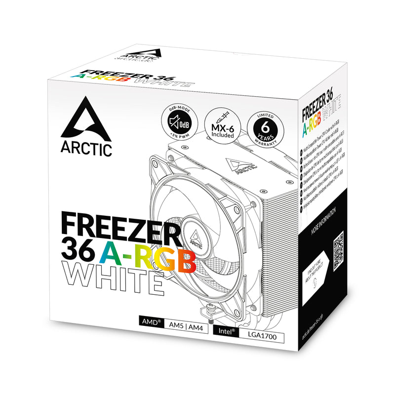 Arctic Freezer 36 A-RGB Multi Compatible Tower CPU Cooler with A-RGB