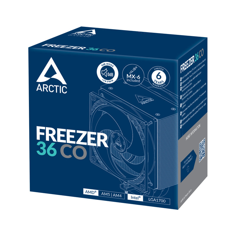 Arctic Freezer 36 CO | Multi Compatible Tower CPU Cooler for Continuous Operation (Black)