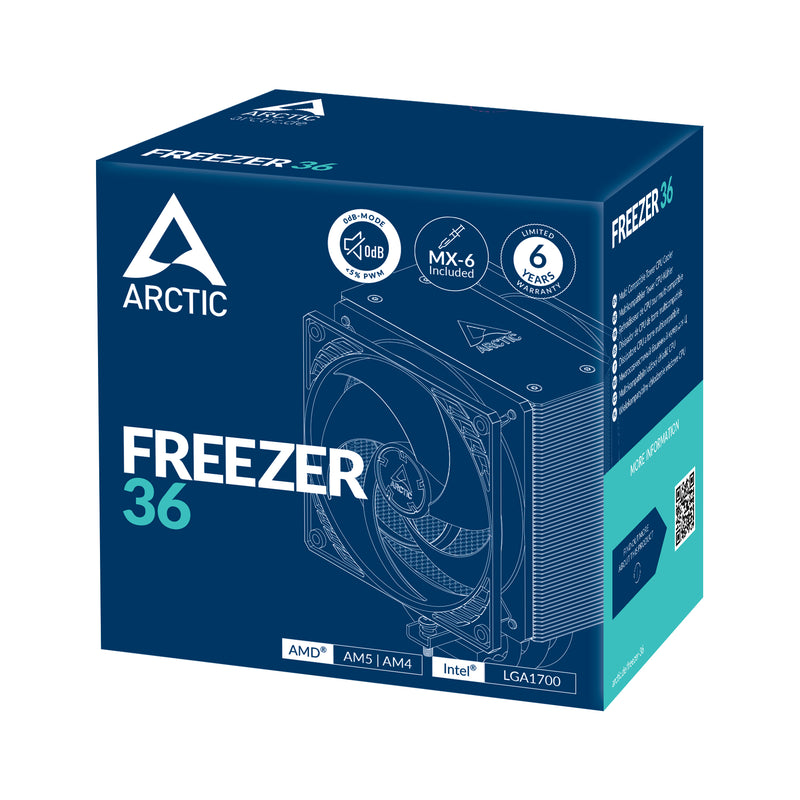 Arctic Freezer 36 | Multi Compatible Tower CPU Cooler (Black) (ACFRE00121A)