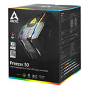 Arctic Freezer 50 Multi Compatible Dual Tower CPU Cooler with A-RGB - LGA1700 Kit included