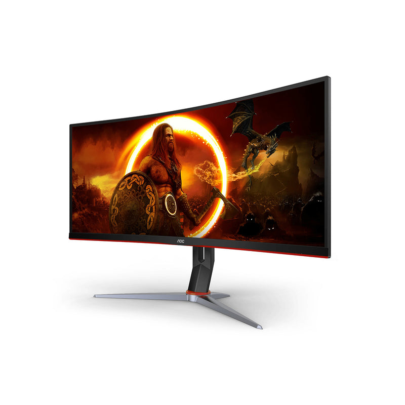 AOC CU34G2X/71 34" WQHD (3440x1440) 144Hz 1ms MPRT Wide View Adaptive Sync Gaming Monitor (Black/Red)