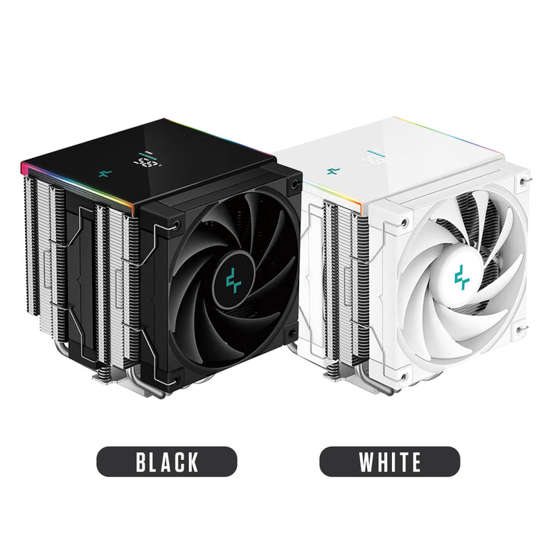 DeepCool AK620 Digital SE Performance CPU Cooler with a Status Display (Black, White)