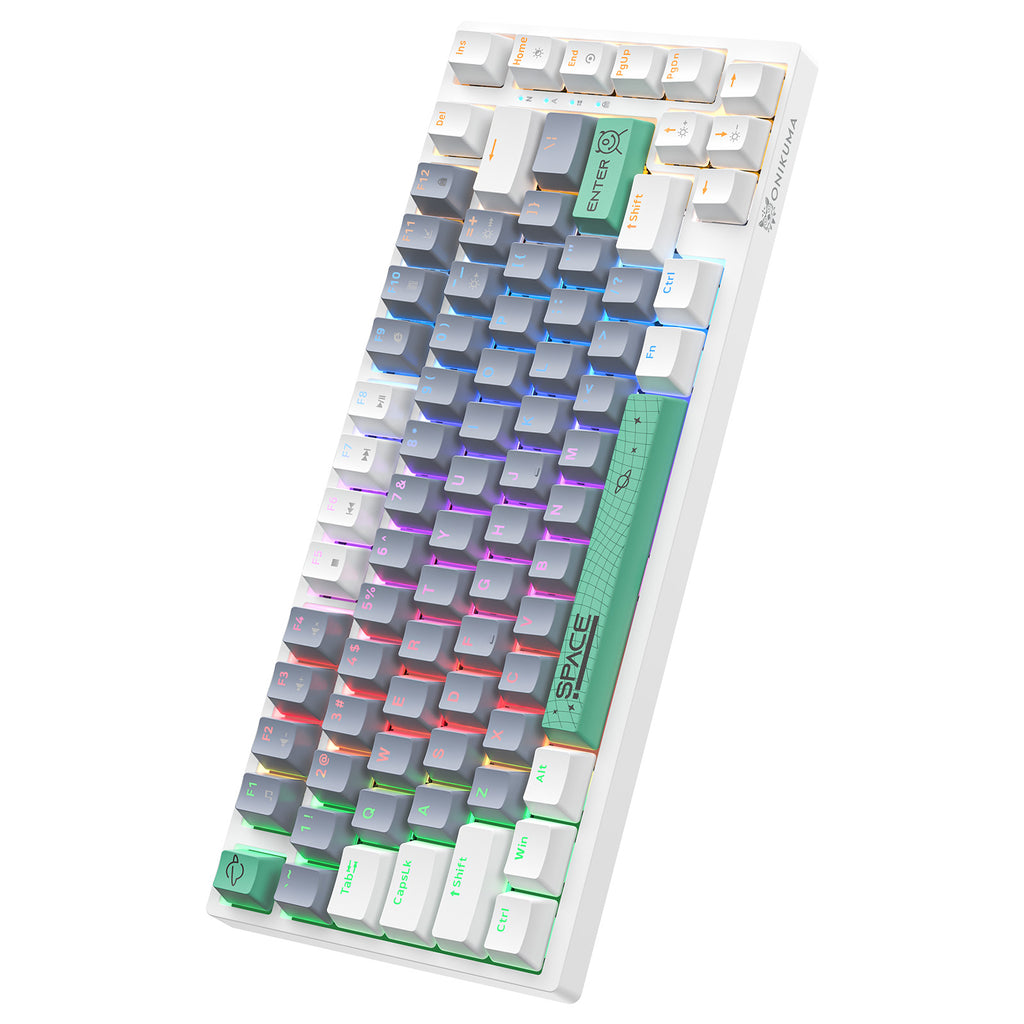 Onikuma G52 RGB 82 Keys Wired Mechanical Gaming Keyboard (Tea Axis) | DataBlitz