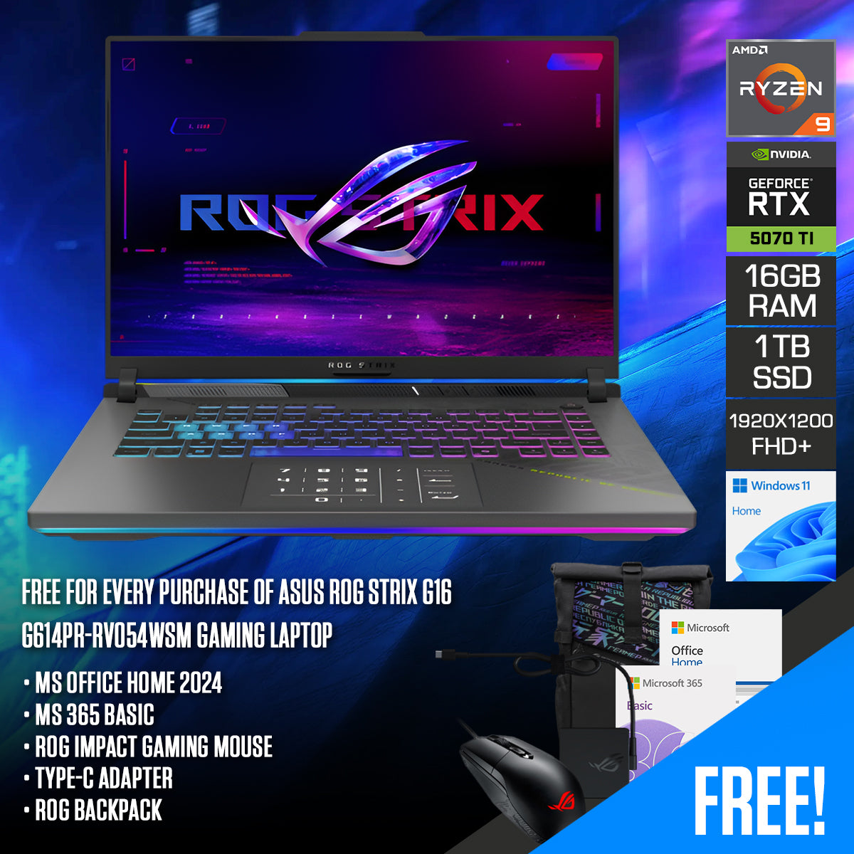 Asus ROG Strix G16 G614PR-RV054WSM Gaming Laptop | DatraBlitz
