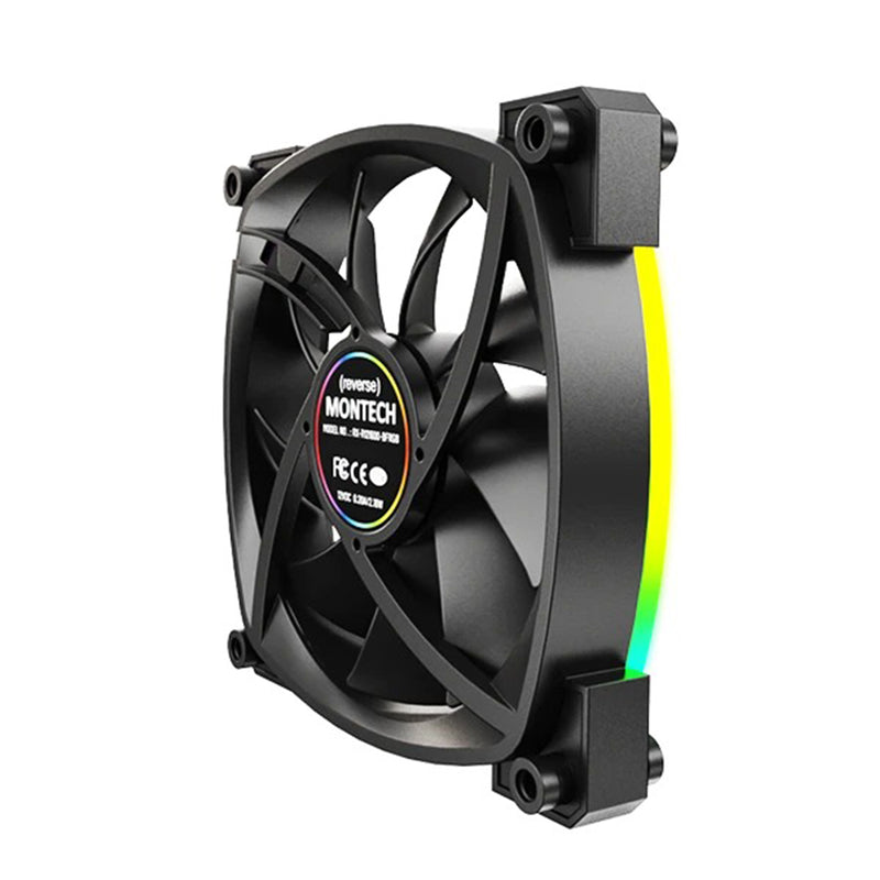 Montech RX120 PWM 120mm ARGB Reverse Single Fan Kit (Black, White)