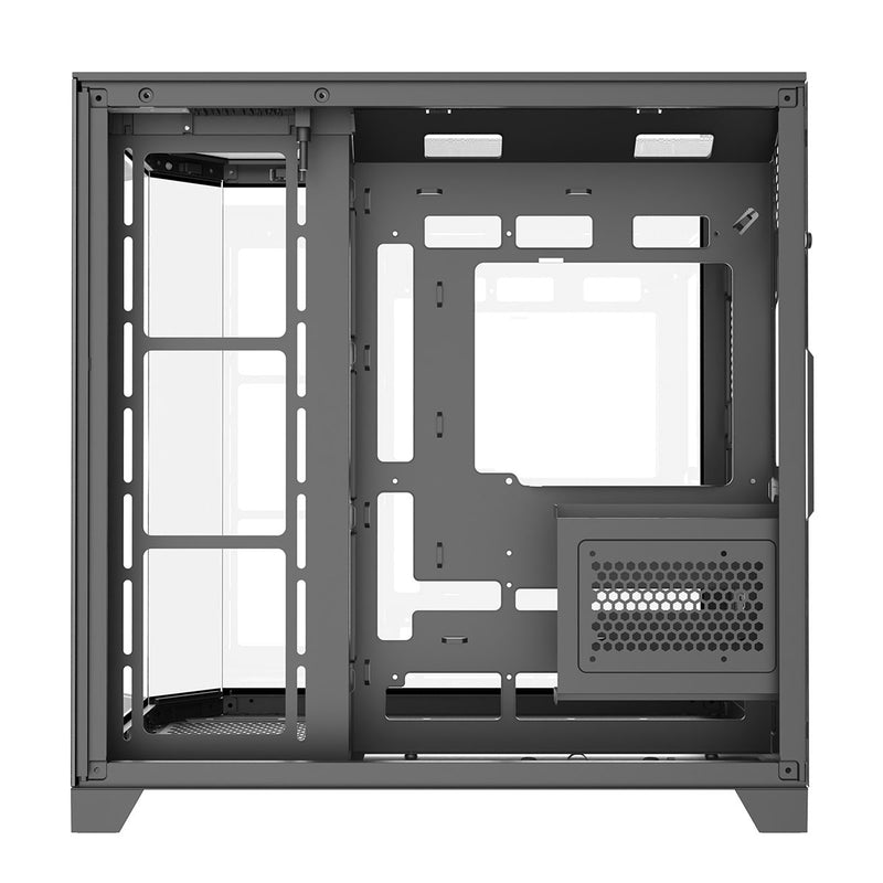 Coolman Zentra Luxe ATX Vision PC Case (Black, White)