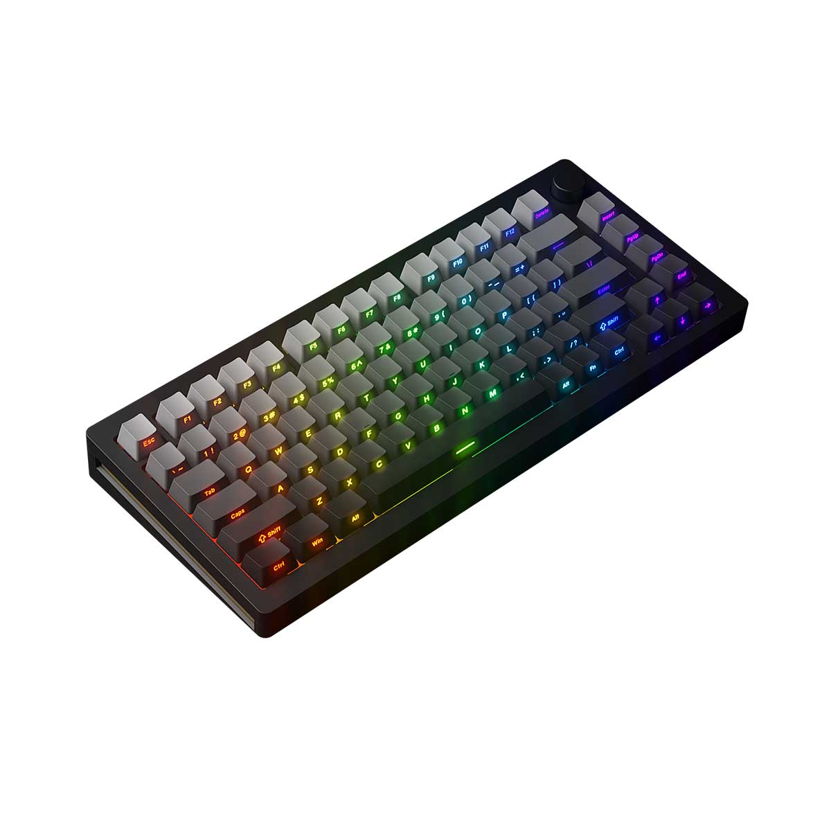 Monsgeek M1W Multi-Mode RGB Hot-Swappable Mechanical Keyboard Black (Akko v3 Piano Pro)