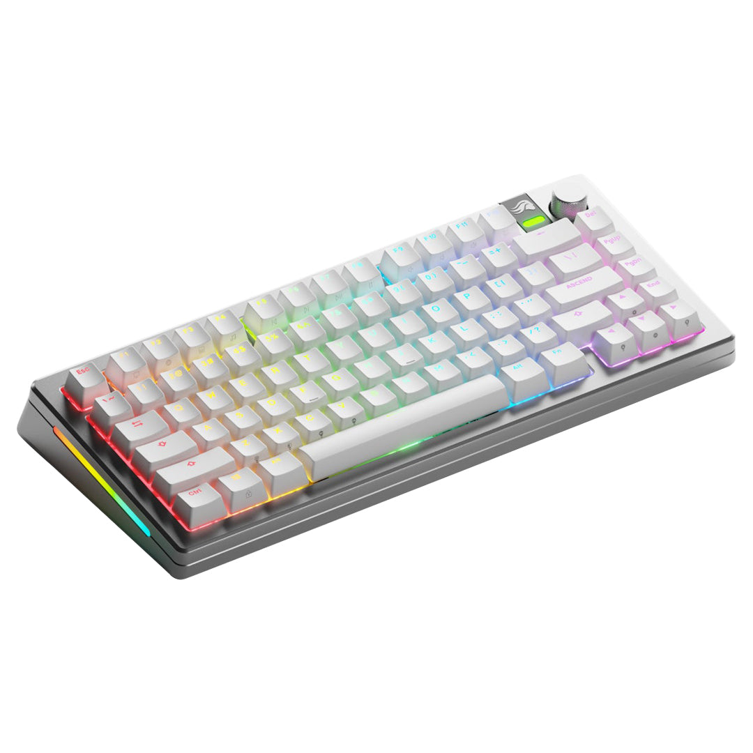 Glorious GMMK 3 Pro 75% Prebuilt Wireless Mechanical Gaming Keyboard (Silver)